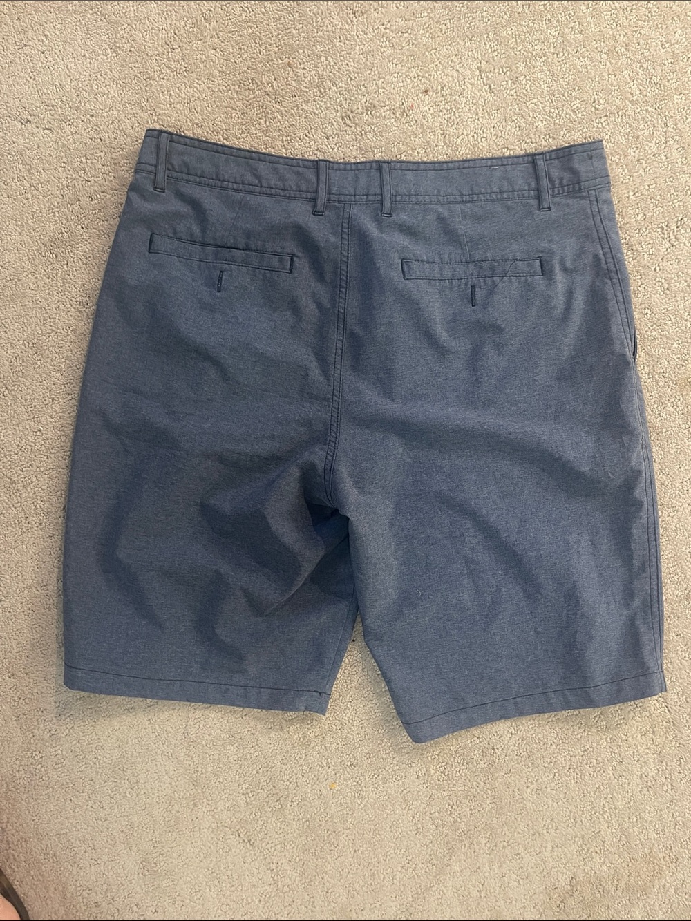 Goodfellow sz 34 waist Men's Blue Casual Stretch Chino Shorts athletic dri fit - Picture 4 of 4